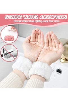 Excefore Face Wash Wristbands, Wrist Towels Bands for Washing Face Microfiber Wrist Spa Wristbands Absorbent Face Whishing Wristbands for Women Girls Prevent Water Spilling Down from Your Arms (8 Pcs)  - Image 3