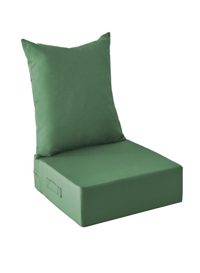 IPYNBAP Outdoor Cushions for Patio Furniture,Outdoor Seat Cushion Set 24 x 24 x 5.75 Inch,Waterproof & Fade Resistant Outdoor Chair Cushions,Deep Patio Chair Cushion with Removable Cover,Forest Green - Image 1