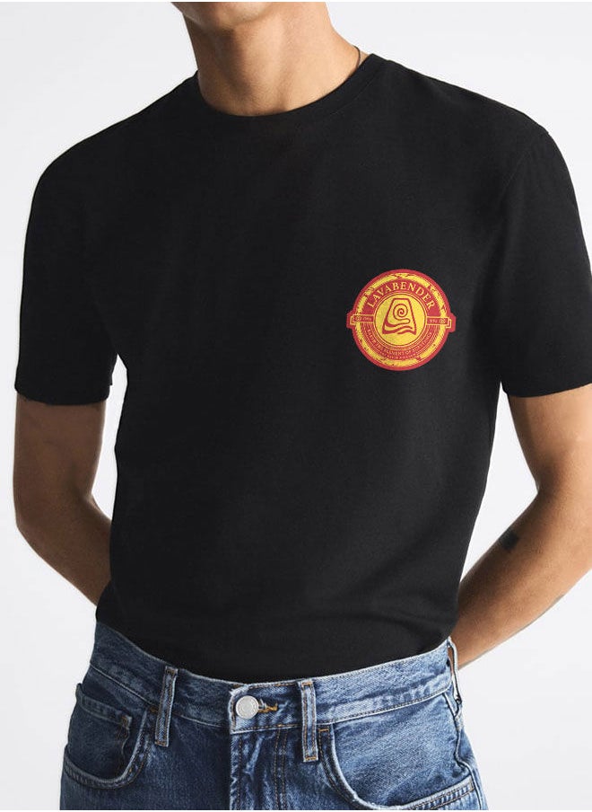 LOUD UNIVERSE - Black Tshirt Lava Bender Black Tee Earth Element - Image 1
