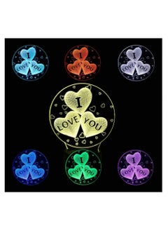Alissa Creative 3D Visualization LOVE Written Lamp Visual RGB Illusion Table Lamp Colorful Gradient Touch Dimmer Toys For Birthday Gifts Home Decorative Light Bedside  - Image 3