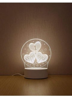 Alissa Creative 3D Visualization LOVE Written Lamp Visual RGB Illusion Table Lamp Colorful Gradient Touch Dimmer Toys For Birthday Gifts Home Decorative Light Bedside  - Image 1