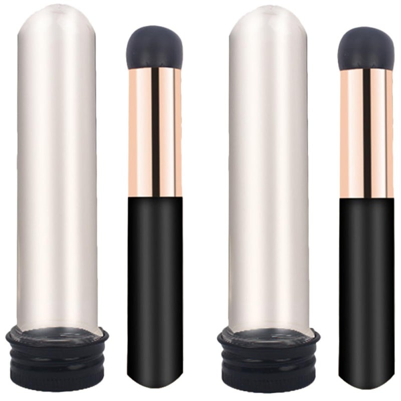 2pcs Silicone Lip Brush Set round Head Applicators for Lip Mask and Lipstick Multipurpose Makeup Brushes and Concealer Application - Image 1
