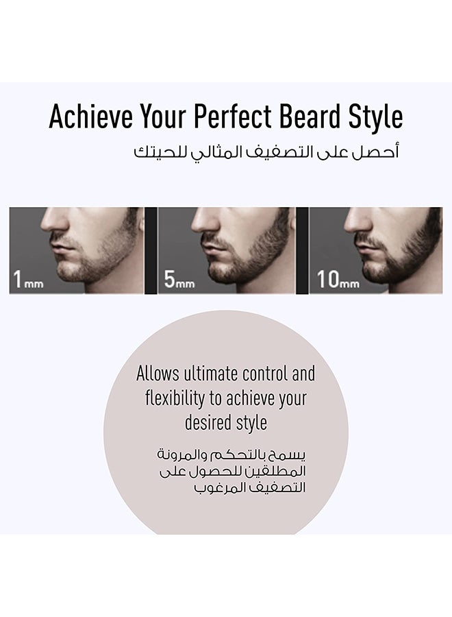 Panasonic Rechargeable Wet And Dry Beard Trimmer Kit Black/Silver/Clear - Image 3