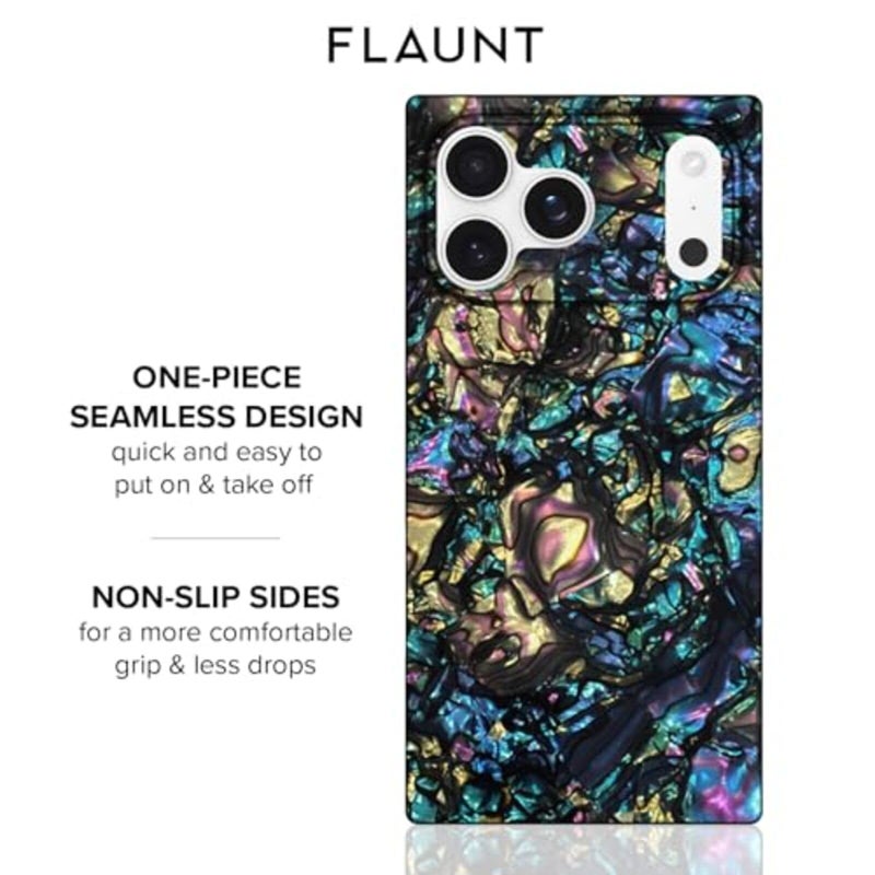 Flaunt Official Square Protective Case - Compatible with iPhone 17 Pro Max - Compatible with MagSafe & Wireless Charging - Drop-Tested & Shockproof - (Abalone Shell) - Image 3