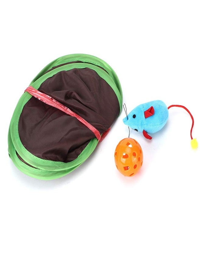 Mrisata 9 Mouse Hole Cat Interactive Toys, Popup Cat Toy Pet Cat Toy, Training Toys Cat Accessories, 1 Set Foldable Cat Toy Popup Open Mouse with Bell Funny Interactive Hunting Pet Toys - Image 4