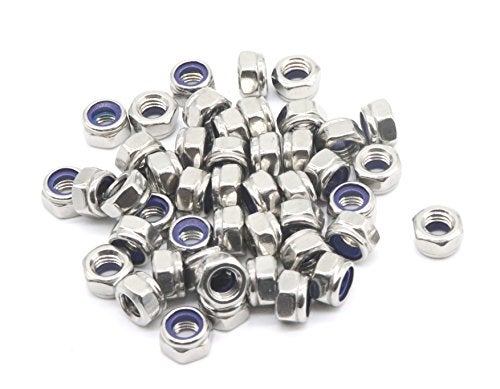 BinifiMux 35Pcs M5 x 0.8mm Stainless Steel Self-Lock Nylon Inserted 5mm Locking Nuts for Wheels, 3D Printer, Bike - Image 1