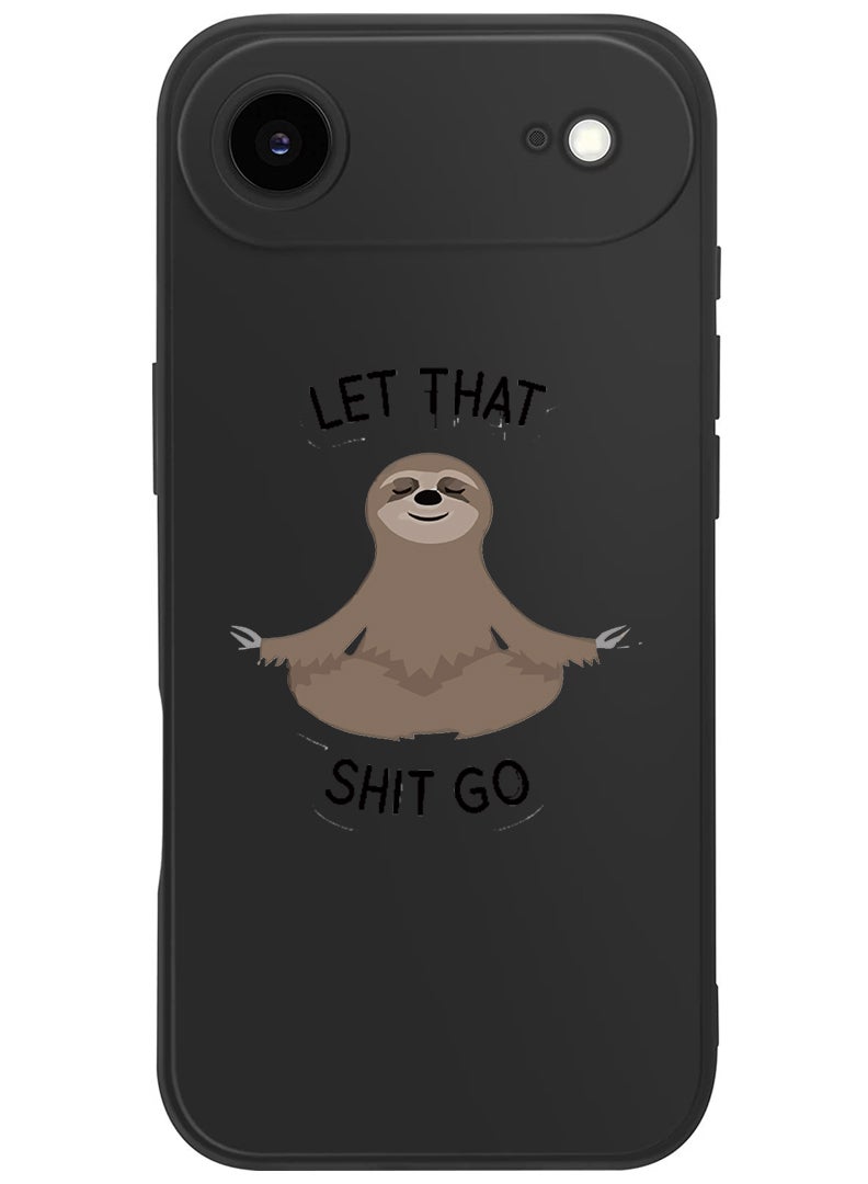 Theodor Protective Slim Fit Case Liquid Silicone Cover with Full Body Protection Anti-Scratch Shockproof Case For Apple iPhone 17 Air (Black) Let that go BLack - Image 1