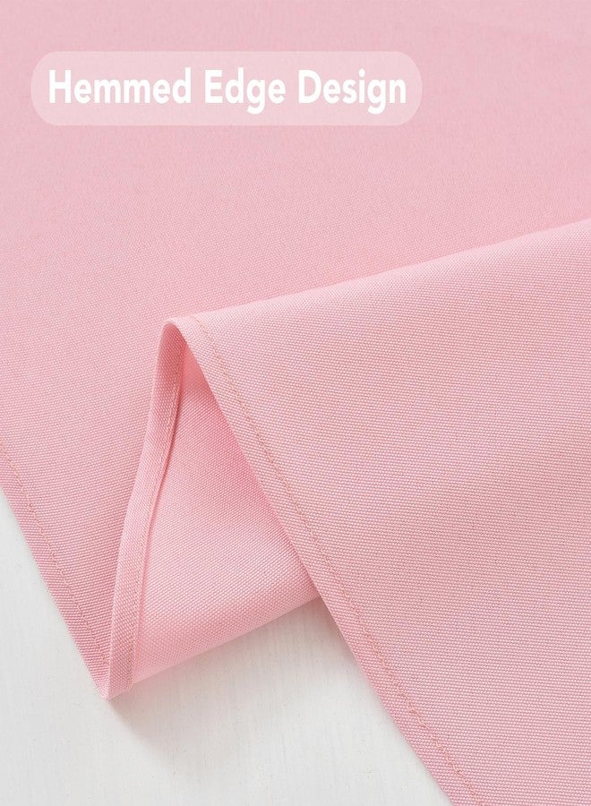 NEWISHER Pink Oval Tablecloth 60x84 inch, Heavy Duty Polyester Fabric Table Cloth, Reusable Washable Solid Table Cover for Dining, Kitchen, Party, Wedding, Indoor Outdoor Tabletop Decoration - Image 4