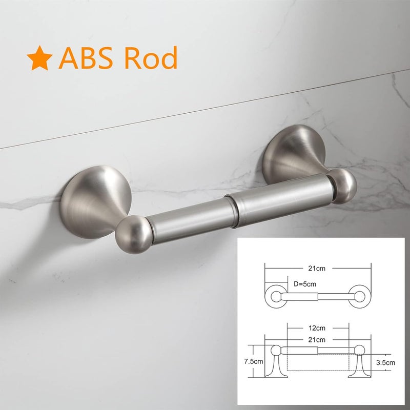 BGL Bathroom Hardware Set Brushed Nickel Adjustable Expandable Bath Towel Bars Bathroom Accessory Set Towel Racks 8-Pieces Wall Mount - Image 2