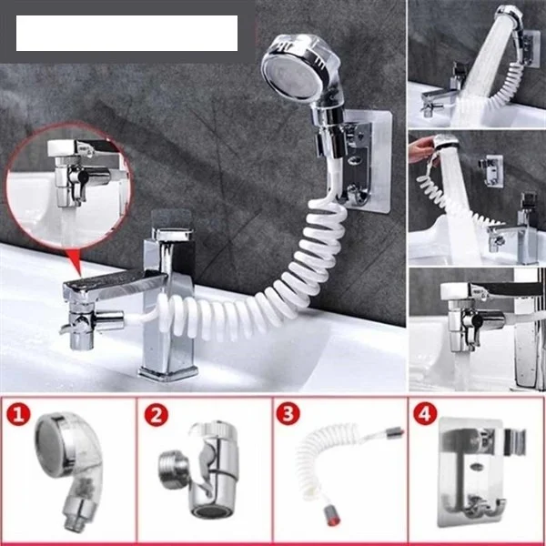 5 دي ام Movable Bathroom Kitchen Sink Faucet Shower Head with Adjustable Hose