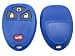 BTOZRF Replacement Key Fob Case Shell for GM GMC Chevrolet Chevy Buick 4 Buttons Pad Cover Keyless Entry Remote Car Key Casing Blue - Image 2