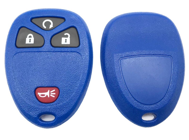 BTOZRF Replacement Key Fob Case Shell for GM GMC Chevrolet Chevy Buick 4 Buttons Pad Cover Keyless Entry Remote Car Key Casing Blue - Image 3