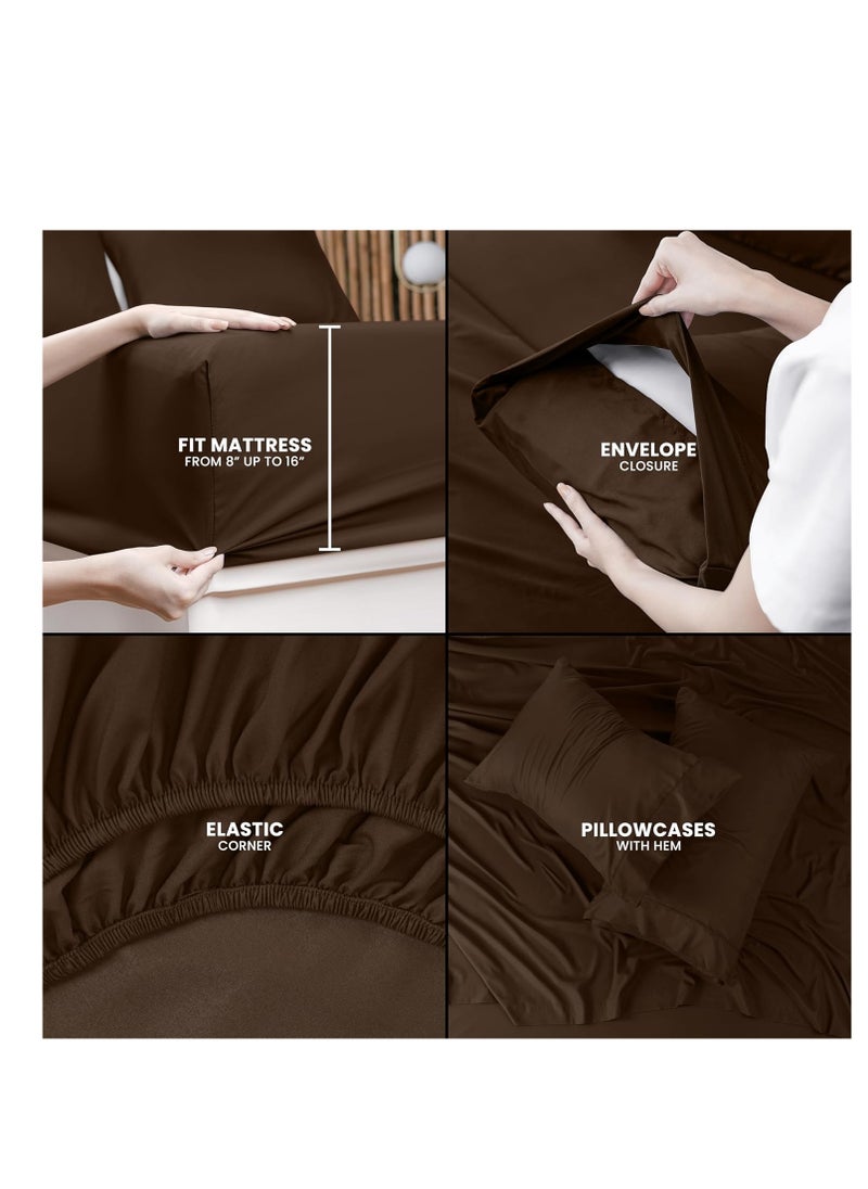Generic Fitted Bed Sheet Set - 3 Piece - Soft Microfiber - Shrinkage and Fade Resistant - Easy Care - Bed Sheet - Bed Sheet - Bed Cover - Bed Sheets  - Image 4