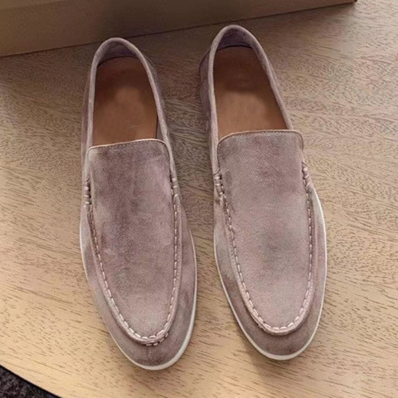 Women'S Shoes 2023 New Leather Flat Lazy Shoes Casual Shoes All-Match Loafers Women'S British Single-Layer Shoes Men'S Shoes - Image 4
