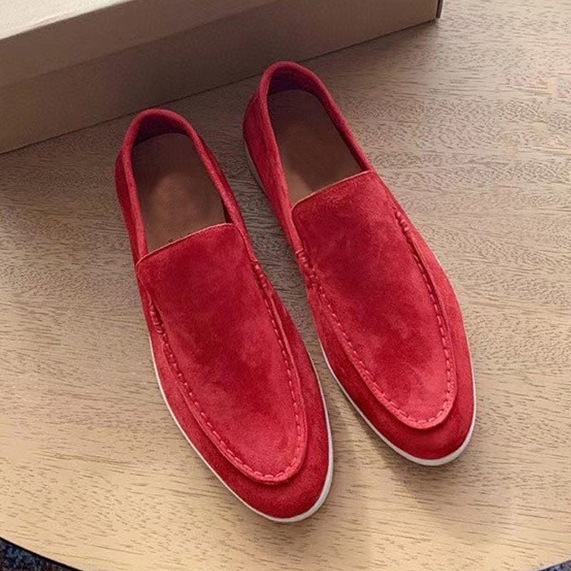 Women'S Shoes 2023 New Leather Flat Lazy Shoes Casual Shoes All-Match Loafers Women'S British Single-Layer Shoes Men'S Shoes - Image 2