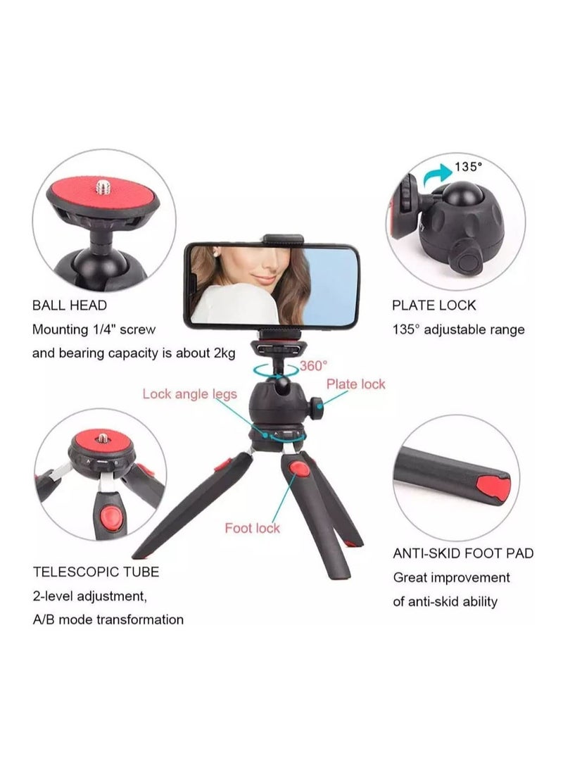 DUSALA Top Mini Portable Fold-able Extendable Tripod Stand for Mobile Phones and DSLR with Universal Mobile Phone Holder Convenient Telescopic Mini Tripod Table(MT-35) - Image 3