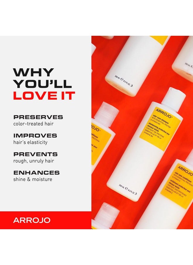 ARROJO Color Save Shampoo For Color Treated Hair Hair Color Shampoo W/Protein & Vitamin B5 Hair Shampoo To Preserve Color & Add Shine Lindenblossom Scented Color Safe Shampoo  - Image 4
