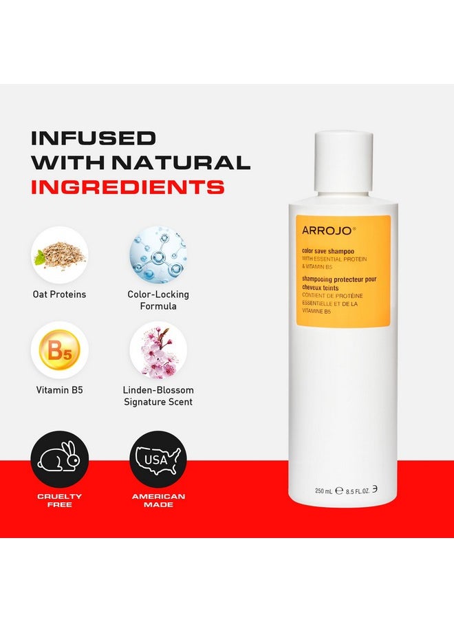 ARROJO Color Save Shampoo For Color Treated Hair Hair Color Shampoo W/Protein & Vitamin B5 Hair Shampoo To Preserve Color & Add Shine Lindenblossom Scented Color Safe Shampoo  - Image 5