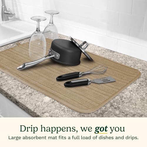 Best Brands Cuisinart Dish Drying Mats for Kitchen Counter - (2) 18" x 24" Ultra Absorbent Dish Drying Mat XL - Foldable, Machine Washable, Fast Drying Dish Mat - Image 2