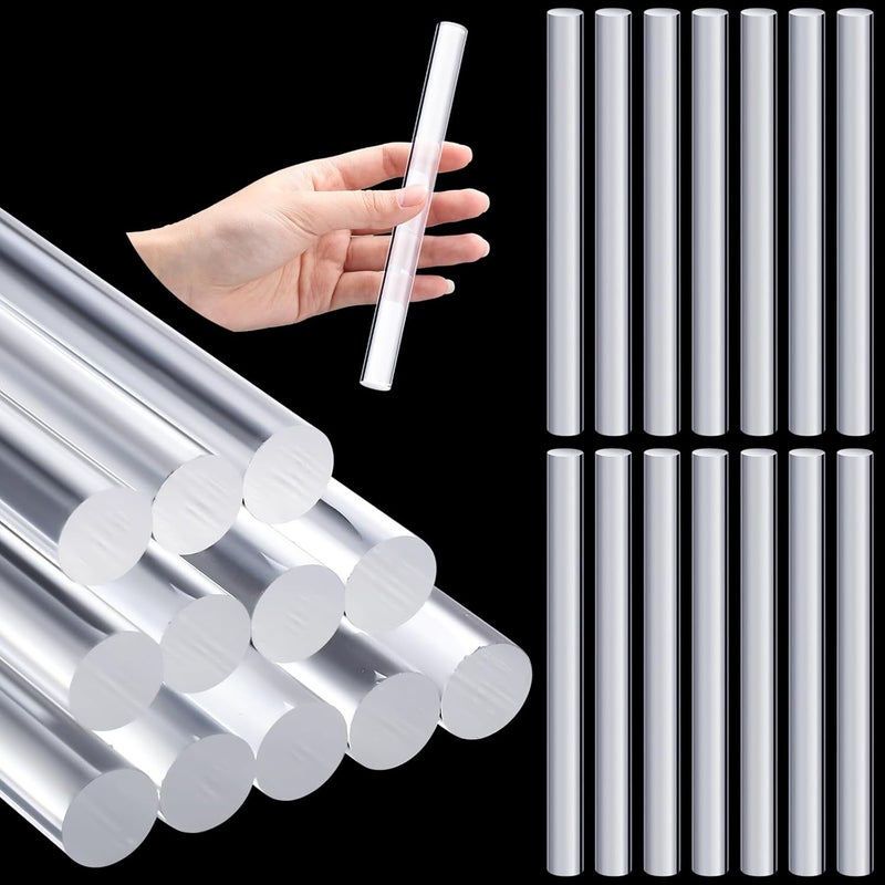 Clabby 26 Pieces Acrylic Clay Roller Plastic Clear Round Tube Roller Pin Polymer Clay Tools for DIY Handmade Crafts Handmade Art Supplies, 6.5 x 0.5 Inch - Image 1