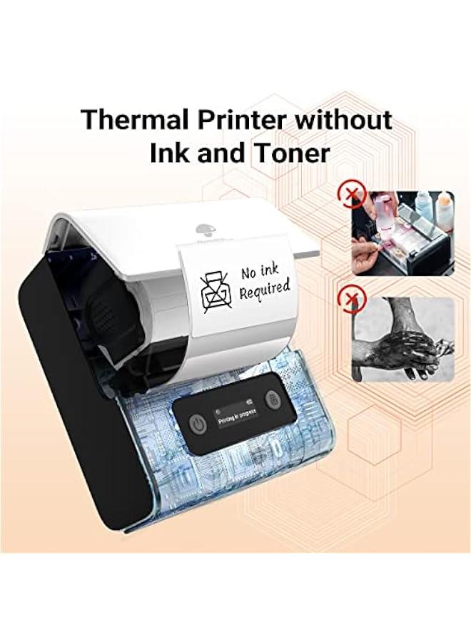 phomemo Label Maker- M221 Address Label Printer 3’’ Portable Bluetooth Label Maker Machine for Barcode, Address, Logo, Mailing, Stickers, Small Business, Home, Office, White - Image 5