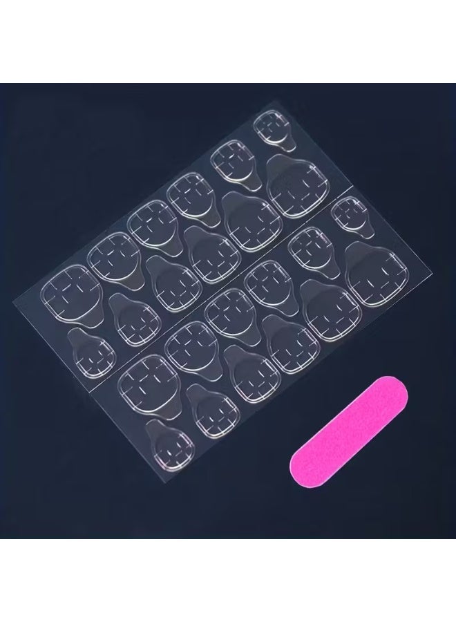 Goolsky 24 short square French Fresh butterfly fingernail - Image 5