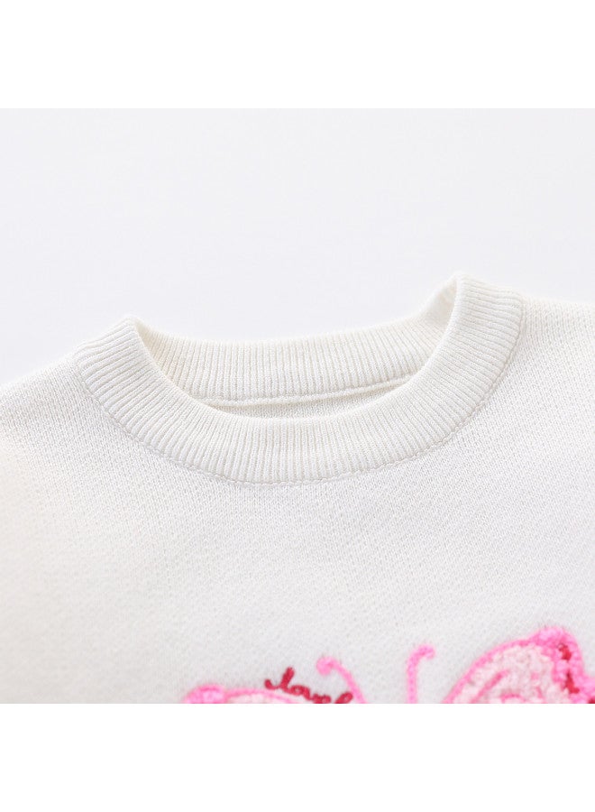 Fashionable And Versatile Sweater] Girls' Baby Autumn Fashion Versatile Pullover Toddler Pure Cotton Sweater - Image 5