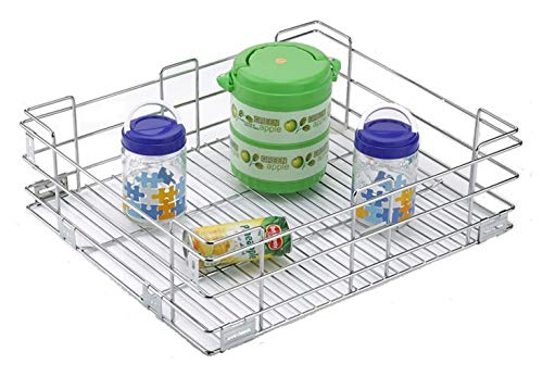 KEEPWELL Stainless Steel Kitchen Plain Basket Kitchen Trolley Modular Basket Plain Basket Kitchen Basket Tray Rack 19 X 20 X 6 - Image 1