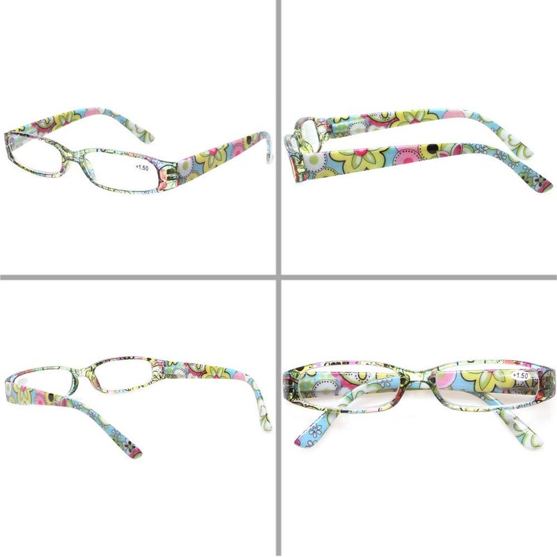 Kerecsen Women's Reading Glasses 4 Pairs Ladies Fashion Spring Hinge Readers (4 Pack Mix, 1.5) - Image 4