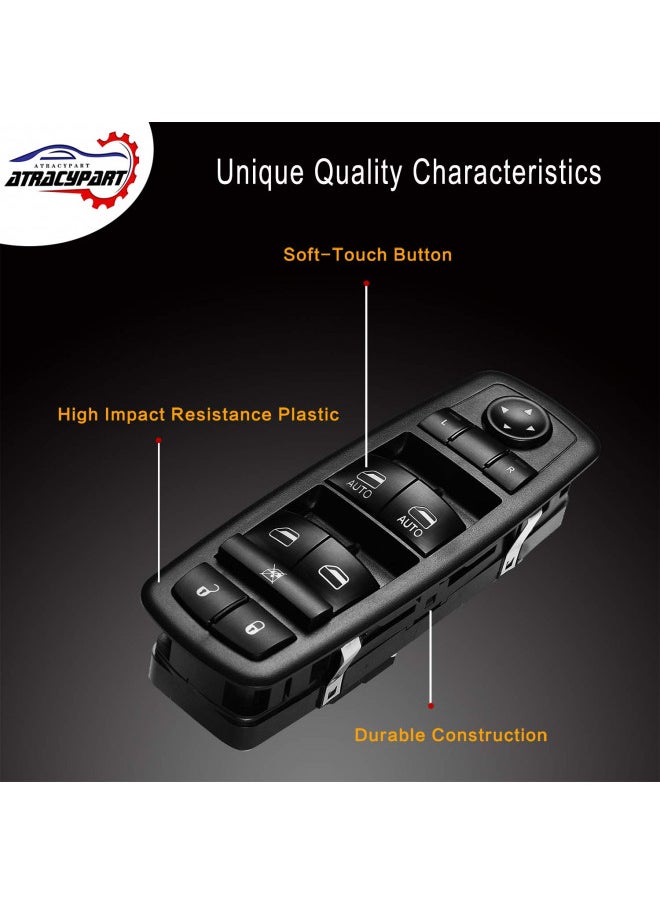 ATRACYPART Master Power Window Switch | Replcaement for 2011-2020 Chrysler 300, 2015-2017 Chrysler 200, 2011-2019 Dodge Charger, 2016-2022 Ram 1500 2500 3500 | Replaces# 68139805AB, 56046823AE, 68231805AA  - Image 4