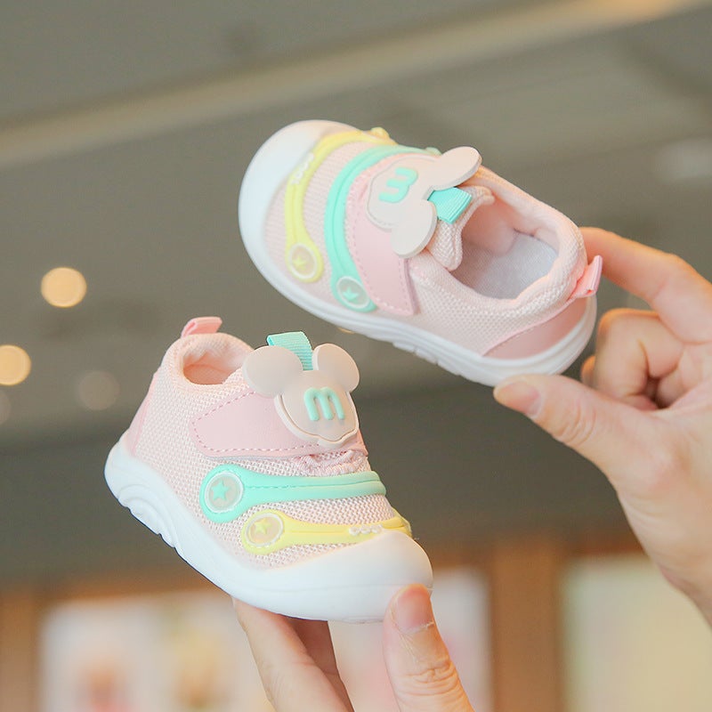 Breathable Caterpillar Baby Sneakers Pink