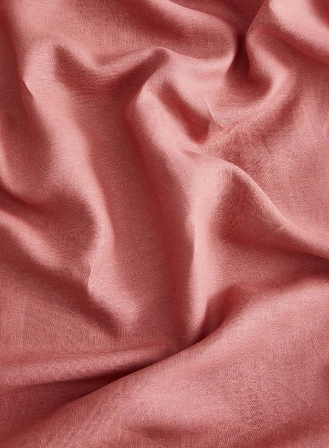 Bed Threads Pink Clay 100% French Flax Linen Duvet Cover - Image 4
