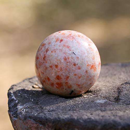 HindCraft Sunstone Crystal Sphere Ball with Stand Natural Gemstone for Healing Crystals Prosperity Stones Chakra Balancing Spiritual Gift & Enhance Home Decor Size :- 50-60 mm - Image 5