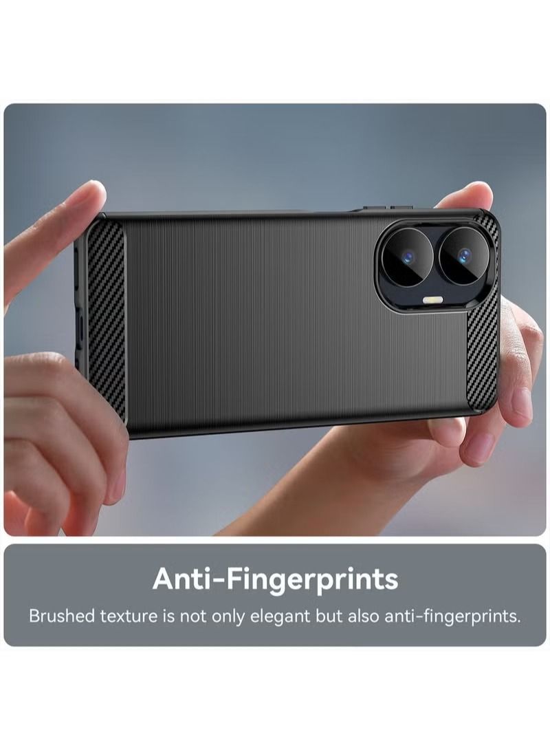 Realme C55 Case Cover Protector Accessories with Soft Durable TPU Anti-Scratch Anti-Fingerprints Heavy Duty Protection Shockproof Defender Back Cover For Realme C55 Black - Image 4