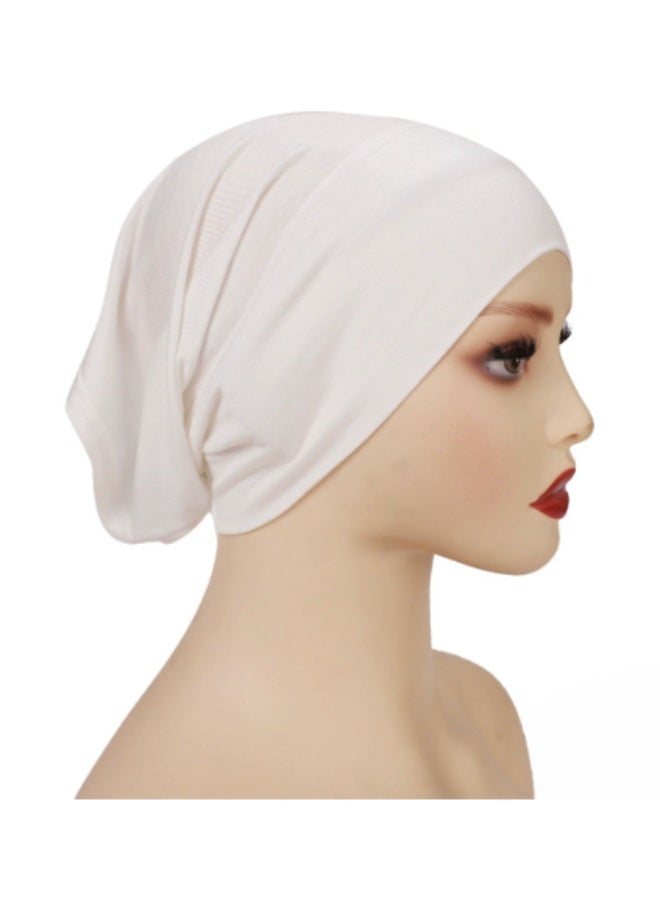 Ailily 4pcs Turbans for Women Soft Solid Color Inner Tube Hijab Cap - Image 2