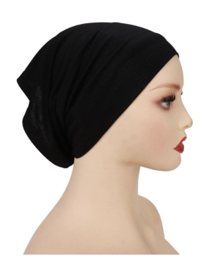 Ailily 4pcs Turbans for Women Soft Solid Color Inner Tube Hijab Cap - Image 5