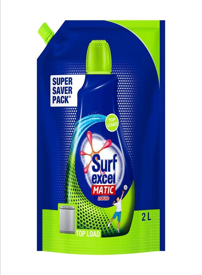 سيرف إيكسل سائل غسيل الملابس Surf Excel Matic ذو التحميل العلوي، عبوة إعادة تعبئة 2 لتر - عرض توفير مميز، ومسحوق غسيل الملابس Easy Wash، 3 كجم - Image 2