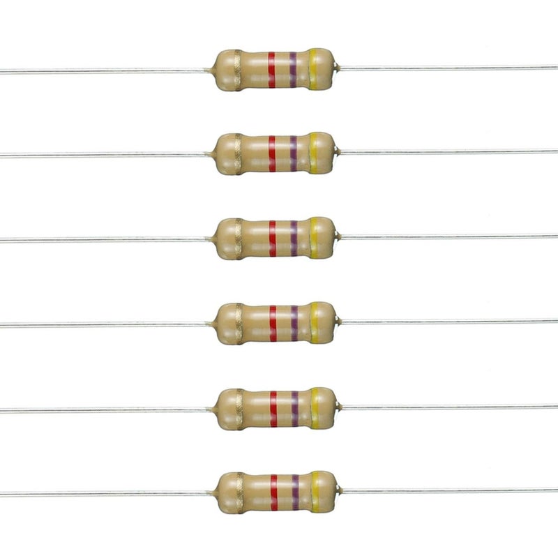 BOJACK 4.7K Ohm Resistors 1/2 W ±5% Carbon Film Single Resistor (Pack of 200) - Image 1