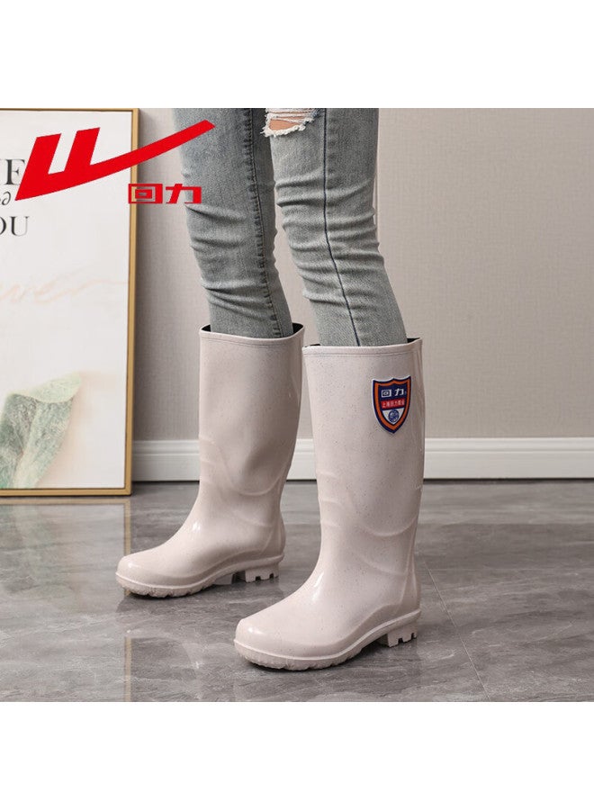 Warrior Women's Fashion Adult Rain Shoes Rain Boots Waterproof Shoes Rubber Shoe Covers Water Boots Hxl63-b Grouper High Tube 37 - Image 3