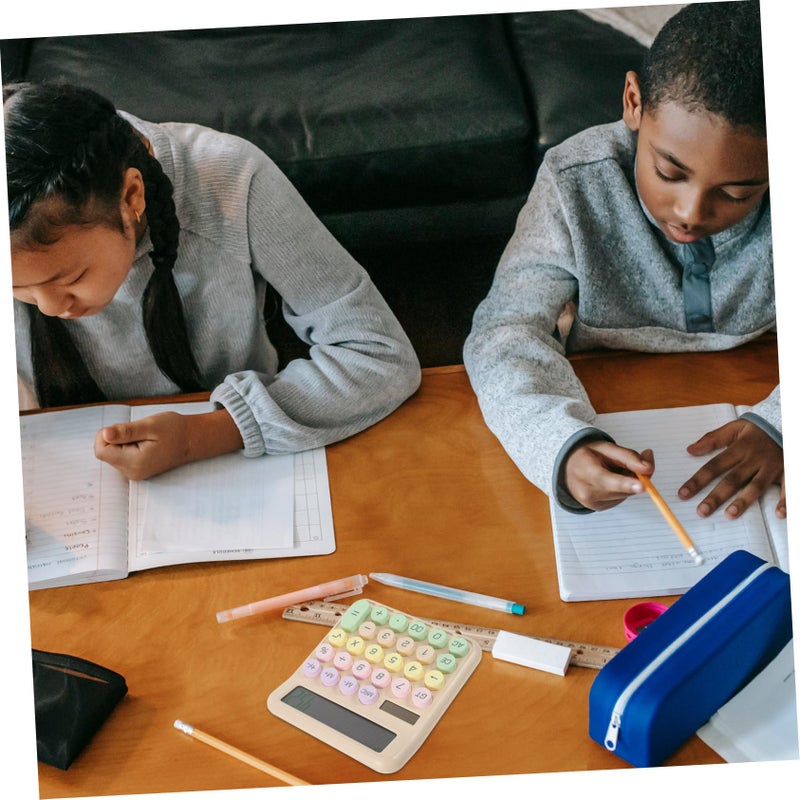 آلة حاسبة ميكانيكية محمولة مع شاشة خفيفة الوزن للطلاب والمكاتب لزيادة كفاءة الدراسة والعمل - Image 3