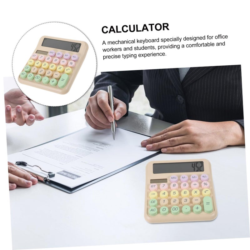 آلة حاسبة ميكانيكية محمولة مع شاشة خفيفة الوزن للطلاب والمكاتب لزيادة كفاءة الدراسة والعمل - Image 4