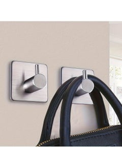 Generic 4-Pack Heavy-Duty Waterproof Stainless Steel Robe & Towel Hooks - Easy Install Wall Mount Fashion Hook Set with Polished Finish for Bathroom and Bedroom Organization  - Image 2