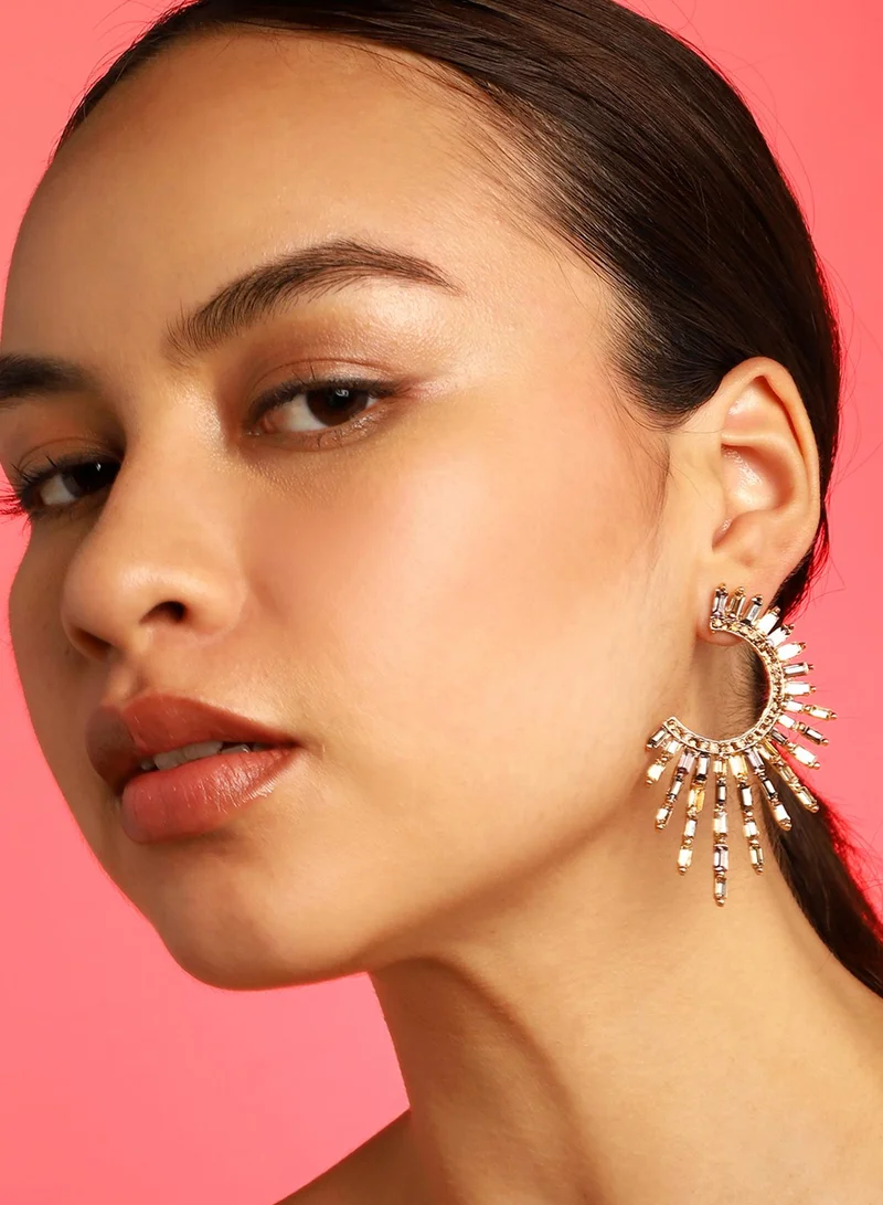 Sohi  Designer Stone Studed Artificial Cuff Earring Jewellery for Women | Best Price UAE
