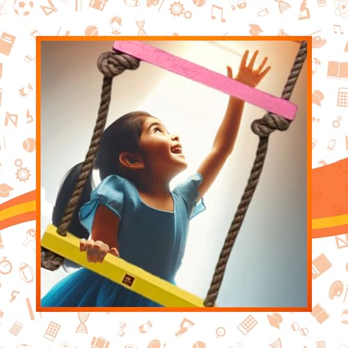 Skillofun 5 Step Rope Ladder for Kids | 3, 4, 5 Years Old Activity Toys | Jungle Gym | Outdoor Toys for Kids | Climbing Rope Ladder | Play School Equipments - Image 2