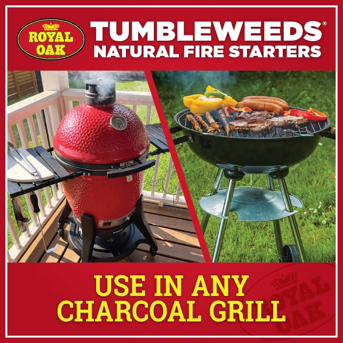 Royal Oak Tumbleweeds All Natural Fire Starter Charcoal Firestarter for Grilling, BBQ, Wood Stoves, Campfires, No Odor and Water Resistant, 40 Pack - Image 5
