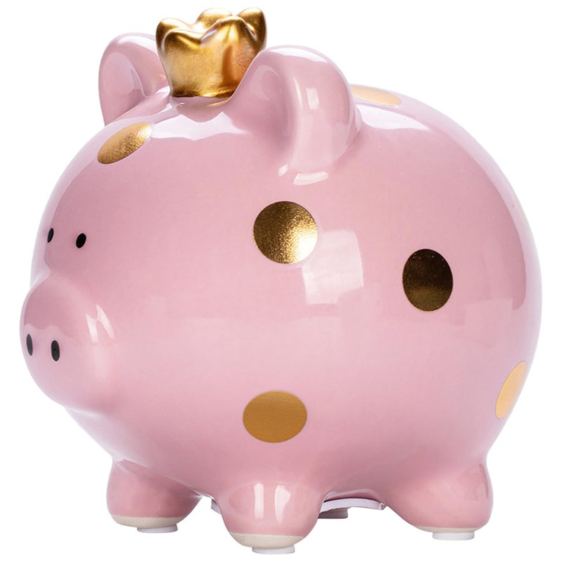 YJNSFT Piggy Bank for Girls Small Ceramic Toddler Money Saving Bank for Boys Porcelain Decor Coin Box Little Decoration Pig Money Container Unique Birthday Christmas New Year Gift for Kids Pink