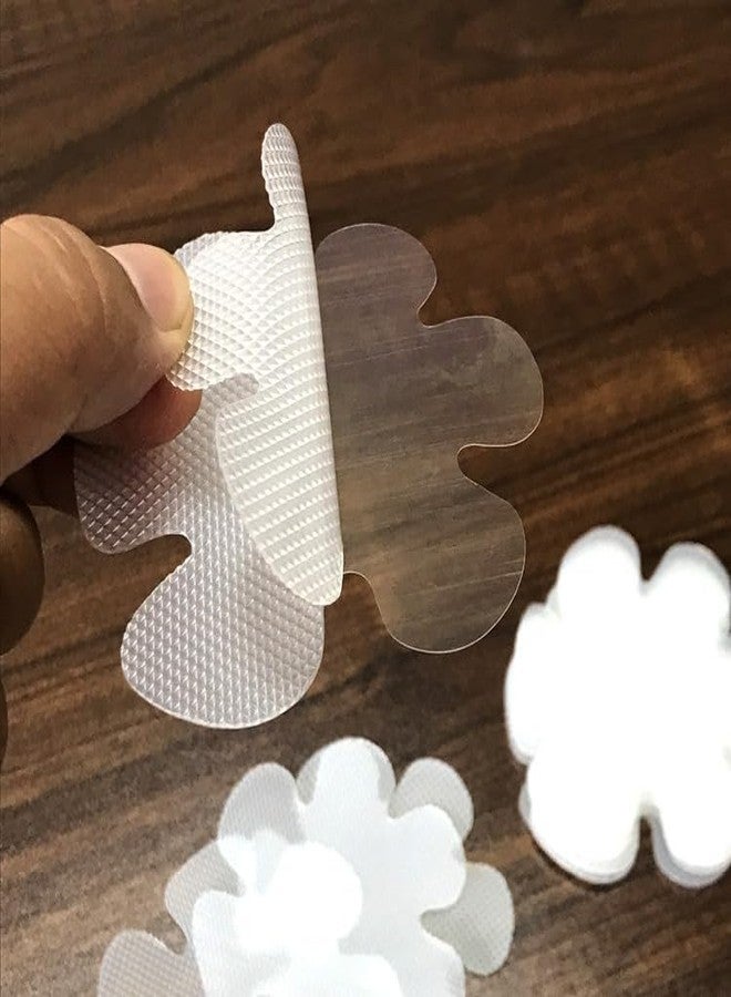 INF Set of 10 Non-Slip Stickers Non-Slip for Bathtub Shower Non-Slip Pads Transparent/White - Image 3