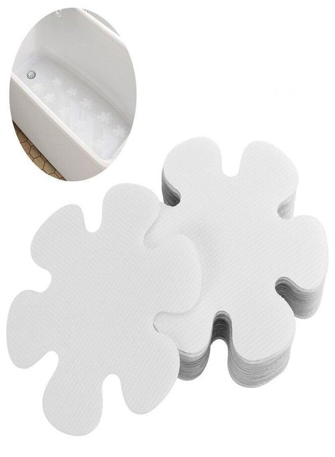 INF Set of 10 Non-Slip Stickers Non-Slip for Bathtub Shower Non-Slip Pads Transparent/White - Image 1