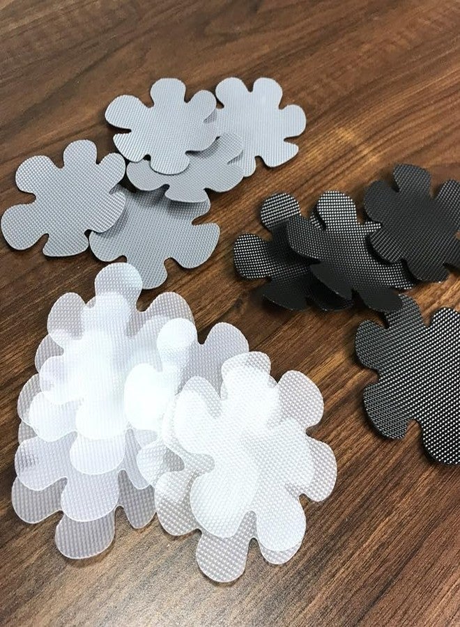 INF Set of 10 Non-Slip Stickers Non-Slip for Bathtub Shower Non-Slip Pads Transparent/White - Image 5