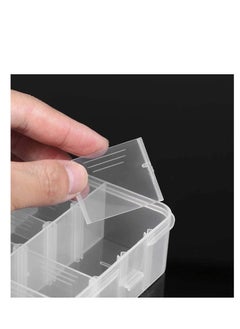 KASTWAVE Plastic Organizer Container Box, 24 Grids Storage Box with Adjustable Dividers Organizer Storage Container Removable Grid Compartment Big Clear Slot box Case for Beads Earring Small Items  - Image 5